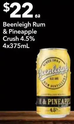 Supa Valu Beenleigh Rum & Pineapple Crush 4.5% offer