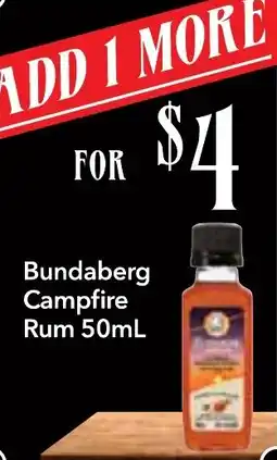 Supa Valu Bundaberg Campfire Rum offer
