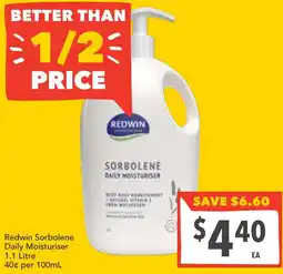 Supa Valu Redwin Sorbolene Daily Moisturiser offer