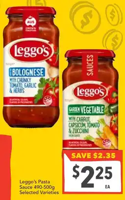Supa Valu Leggo's Pasta Sauce offer