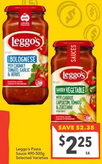 Supa Valu Leggo's Pasta Sauce offer