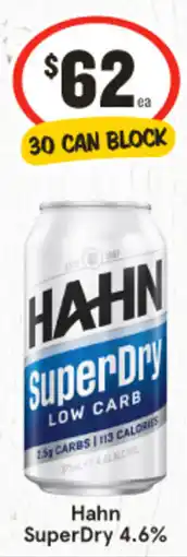 IGA Liquor Hahn SuperDry 4.6% offer