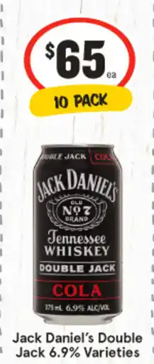 IGA Liquor Jack Daniel's Double Jack 6.9% Varieties offer