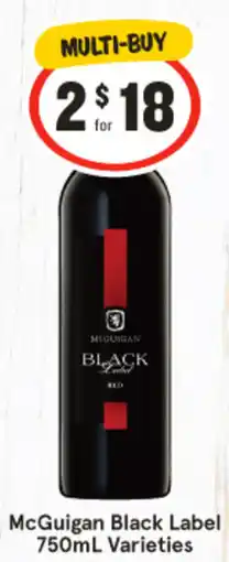 IGA Liquor McGuigan Black Label offer