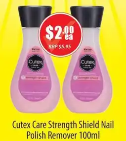 Healthy World Pharmacy Cutex Care Strength Shield Nail Polish Remover offer