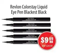 Healthy World Pharmacy Revlon Colorstay Liquid Eye Pen Blackest Black offer