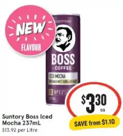 IGA Xpress Suntory Boss Iced Mocha offer
