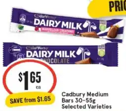 IGA Xpress Cadbury Medium Bars offer