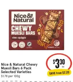 IGA Xpress Nice & Natural Chewy Muesli Bars offer