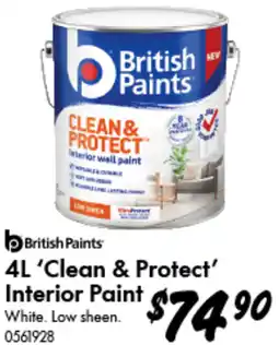 Bunnings Clean & Protect' Interior Paint offer