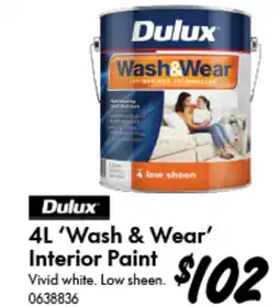 Bunnings Dulux Wash & Wear Interior Paint offer