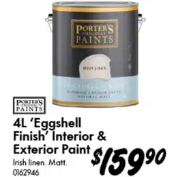 Bunnings Eggshell Finish Interior & Exterior Paint offer