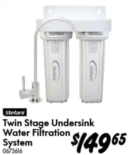 Bunnings Stefani Twin Stage Undersink Water Filtration System offer