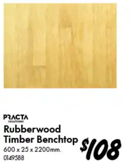 Bunnings Rubberwood Timber Benchtop offer