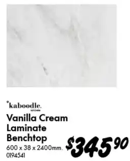 Bunnings kaboodle Vanilla Cream Laminate Benchtop offer