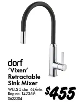 dorf Vixen Retractable Sink Mixer