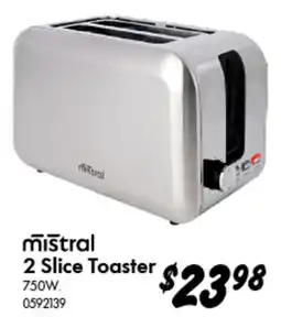 Bunnings Mistral 2 Slice Toaster offer