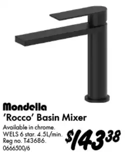 Bunnings Mondella Rocco Basin Mixer offer