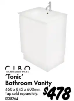 Bunnings Ciro Tonic Bathroom Vanity offer