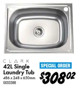 Bunnings Clark single laundry tub offer