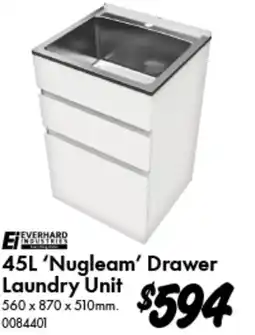 Bunnings Heverhard Nugleam Drawer Laundry Unit offer