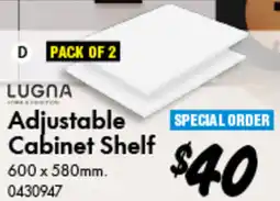 Bunnings Lugna Adjustable Cabinet Shelf offer