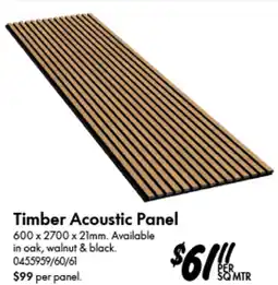 Bunnings Timber Acoustic Panel offer