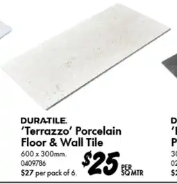 Bunnings DURATILE Terrazzo Porcelain Floor & Wall Tile offer