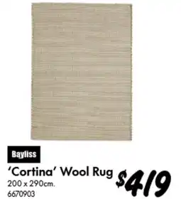 Bunnings Bayliss Cortina Wool Rug offer