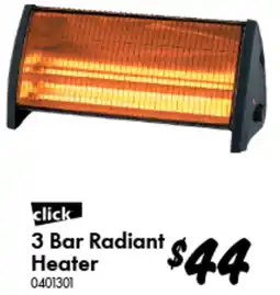 Bunnings click 3 Bar Radiant Heater offer