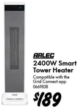 Bunnings ARLEC 2400W Smart Tower Heater offer