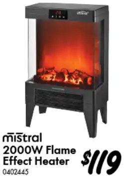 Bunnings mistral 2000W Flame Effect Heater offer