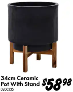 Bunnings 34cm Ceramic Pot With Stand offer