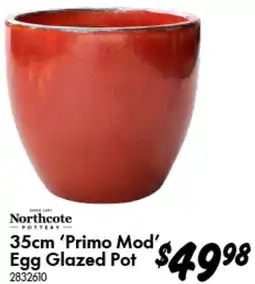 Bunnings Northcote 35cm Primo Mod Egg Glazed Pot offer