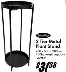 Bunnings Brunnings 2 Tier Metal Plant Stand offer