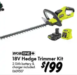 Bunnings RYOBI ONE + 18V Hedge Trimmer Kit offer