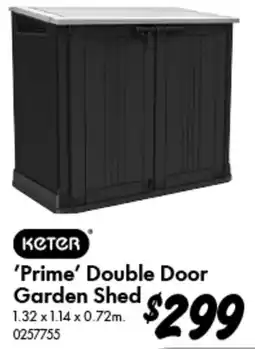 Bunnings кетер 'Prime' Double Door Garden Shed offer