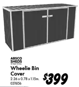 Bunnings ABSCO SHEDS Wheelie Bin Cover offer