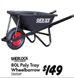 Bunnings SHERLOCK Poly Tray Wheelbarrow offer