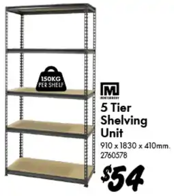 Bunnings 5 Tier Shelving Unit offer