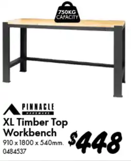 Bunnings XL Timber Top Workbench offer