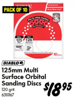Bunnings Multi Surface Orbital Sanding Discs offer