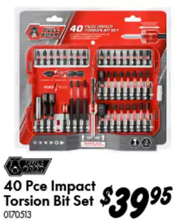 Bunnings 40 Pce Impact Torsion Bit Set offer