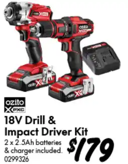 Bunnings 18V Drill & Impact Driver Kit offer