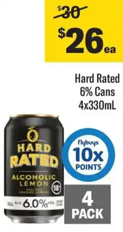 Liquorland Hard Rated 6% Cans offer