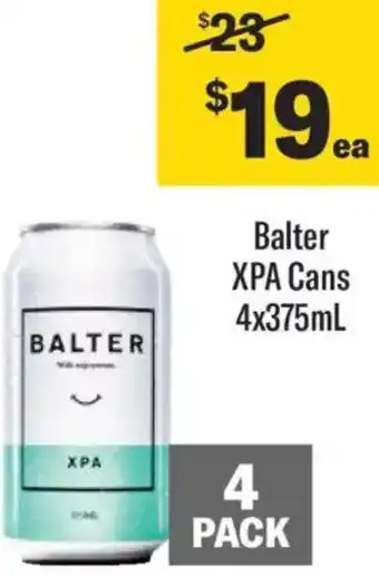 Liquorland Balter XPA Cans offer