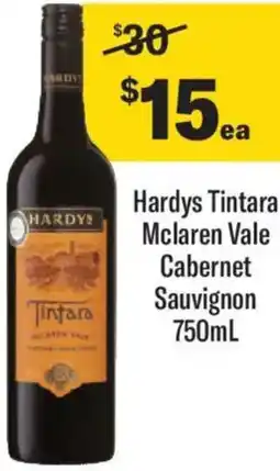 Liquorland Hardys Tintara Mclaren Vale Cabernet Sauvignon offer