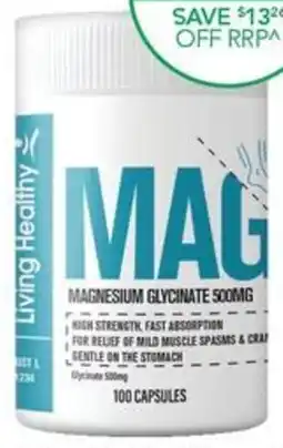 Terry White Living Healthy Magnesium Glycinate or Magnesium Glycinate 1000mg Powder 240g offer