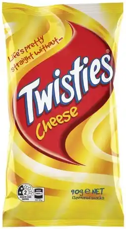 IGA Twisties 65‑90g, Cheetos 80‑90g or Burger Rings 90g Selected Varieties offer