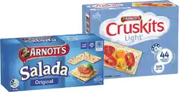 IGA Arnott’s Cruskits 125g, Salada or Vita‑Weat Crackers 250g Selected Varieties offer